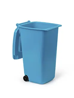 Recyclable Waste Management Prints: garbage can isolated on white background