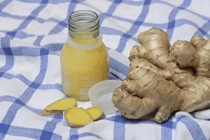 Alternative Medicine Ginger Prints: Ginger root and ginger shot
