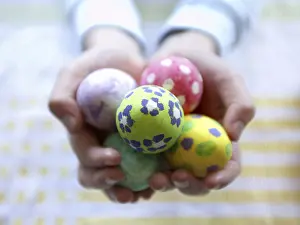 Traditional Easter Tradition Prints: Giving Easter Eggs