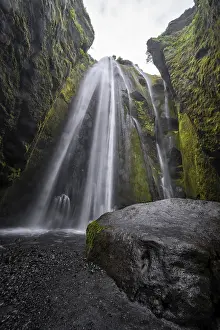 Deserted Rivers In Europe Prints: Gljufrabui Waterfall