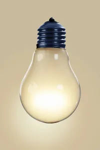 Electric Power Industry Prints: Glowing lightbulb