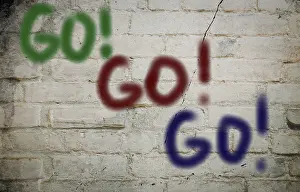 Symbolic Road Image Prints: Go Go Go Concept