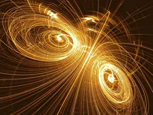 Abstract Golden Background Prints: Golden background - abstract computer-generated image
