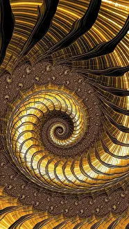 Abstract Geometric Structure Prints: Golden spiral background - abstract computer-generated image