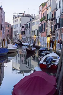 Travel Photography In Italy Prints: Gondola on the Rio della Eremite