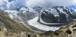 Mountainous Region Photography Prints: Gorner Glacier, Monte Rosa Massif