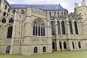 Prints of Gothic cathedral with detailed windows and stone architecture, Canterbury Cathedral, Canterbury, Kent, England, Great Britain Canterbury Prints: Print of Canterbury Cathedral, Kent, England