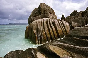 Anse Source D'Argent Beach Prints: Granite rocks at Anse Source d'Argent
