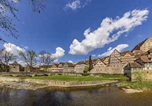 Waterfront Buildings In Europe Prints: Grasbodele with an ensemble of buildings