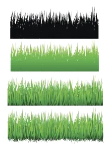 Empty Uninhabited Scene Prints: Grass vector, with seamless edge