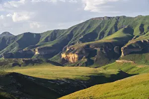 Natural Preserve In RSA Prints: Grassland with sandstone cliffs and cliffs