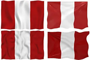 South American Flags Prints: Great Image of the Flag of Peru