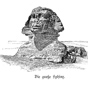 Mythical Creature Statue Prints: The Great Sphinx, Cairo, Egypt