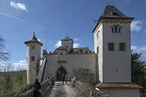 Rock Formations Europe Prints: Greifenstein Castle with access bridge