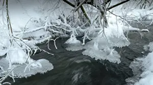 Central Europe Wintry Scenes Prints: Greiz, Thuringia, Triebitzbach