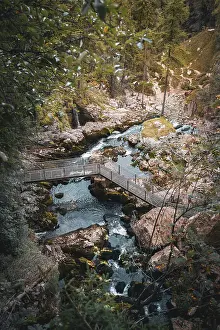 Deserted Waterfall Prints: Grid footpath at the waterfall