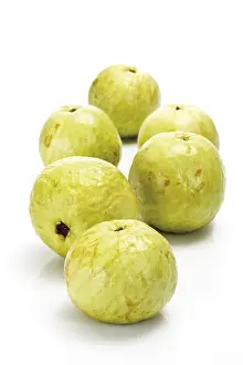 Studio Shot Of Fruit Prints: Six guavas