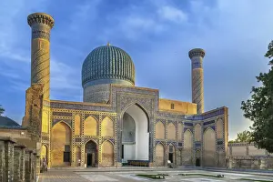 Prints of Gur-e-Amir Mausoleum in Samarkand, Uzbekistan. Exterior view Islamic Architecture Prints: Gur-e-Amir Mausoleum in Samarkand, Uzbekistan Print