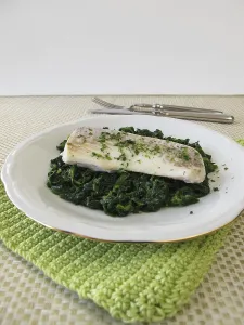 H Prints: Haddock on Spinach Print