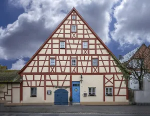 Bavaria Barn Prints: Former half-timbered barn, built around 1850