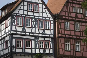 Bad Wimpfen Germany Prints: Half timbered white with black