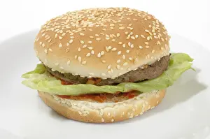 Food Nutrition Facts Prints: Hamburger