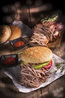 Empty Plate Lunch Ideas Prints: Hamburger pulled pork