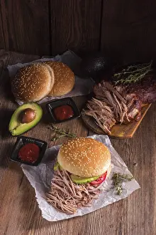 High Calorie Food Prints: Hamburger pulled pork