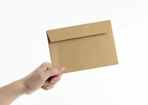 Online Communication Tools Prints: Hand holding envelope