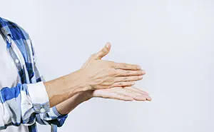 Hand Gesture Meaning Prints: Hands gesturing STOP in sign language