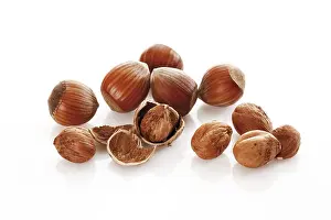 Hazelnut Nutrition Prints: Hazelnuts, with and without shell