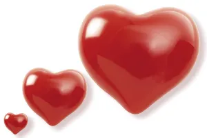 Studio Shot Of Hearts Prints: Three hearts