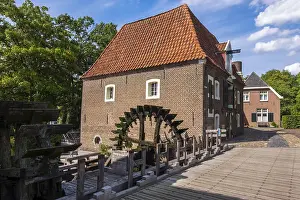 Central Europe Waterfront Scene Prints: Het Eiland' double water mill