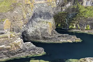 Hidden Waterfall Scotland Prints: Hidden waterfall, Elephant Cliffs