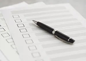 Chequer Pattern Design Prints: High angle multiple election questionnaires
