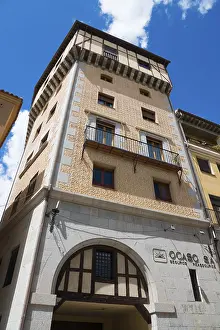 High Rise Building Design Prints: High, antique building complex designed with stone