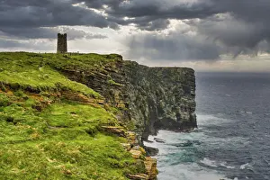 Rocky Coastline United Kingdom Prints: High above the cliffs, the Kitchener Memorial