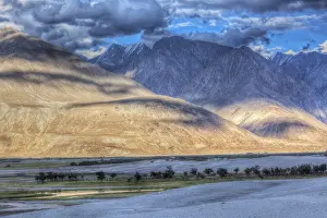 Barren Mountain Range Prints: High dynamic range image valley in Himalayas