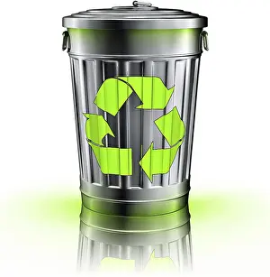 Renewable Power Generation Prints: high resolution 3D rendering of a recycling concept