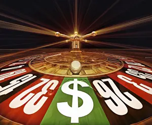 Las Vegas Tourist Attraction Prints: high resolution 3D rendering of a roulette