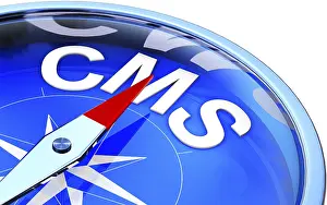 Data Transmission Security Prints: high resolution rendering of a compass with a CMS icon