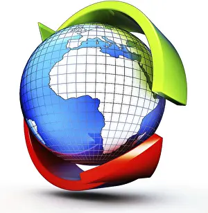 Renewable Energy Solutions Prints: high resolution rendering of a global concept