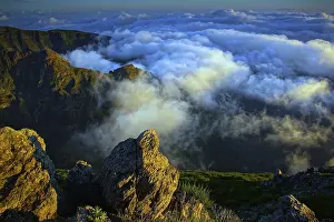 Mountainous Scenery Southern Europe Prints: Third highest mountain in Madeira