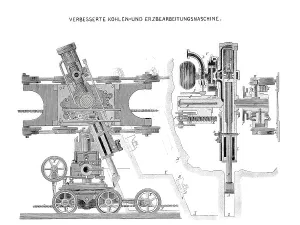 Raw Material Extraction Process Prints: Improved coal and ore processing machine