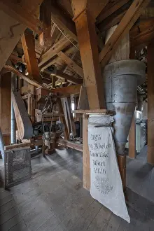 European Historic Sites Prints: Historic plansifter in a former corn mill