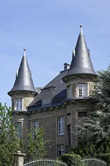 Prints of Historic villa with several needle towers, brickwork and windows, Villa Pauly, Boulevard de la Petrusse 57, Gare, Luxembourg, Luxembourg City, Luxembourg Luxembourg Prints: Historic Villa Print, Luxembourg City, Luxembourg