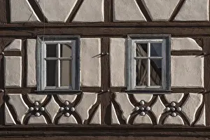 Southern Germany Old Town Area Prints: Historical timber framework from 1672