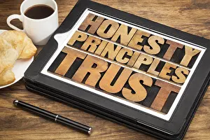 Coffee Cup Still Life Prints: Honesty, principles