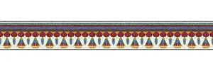 Colorful Interior Design Prints: Horizontal border mosaic tiles, vector pattern