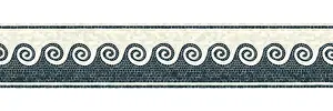 Horizontal Tile Design Prints: Horizontal border mosaic tiles, vector pattern